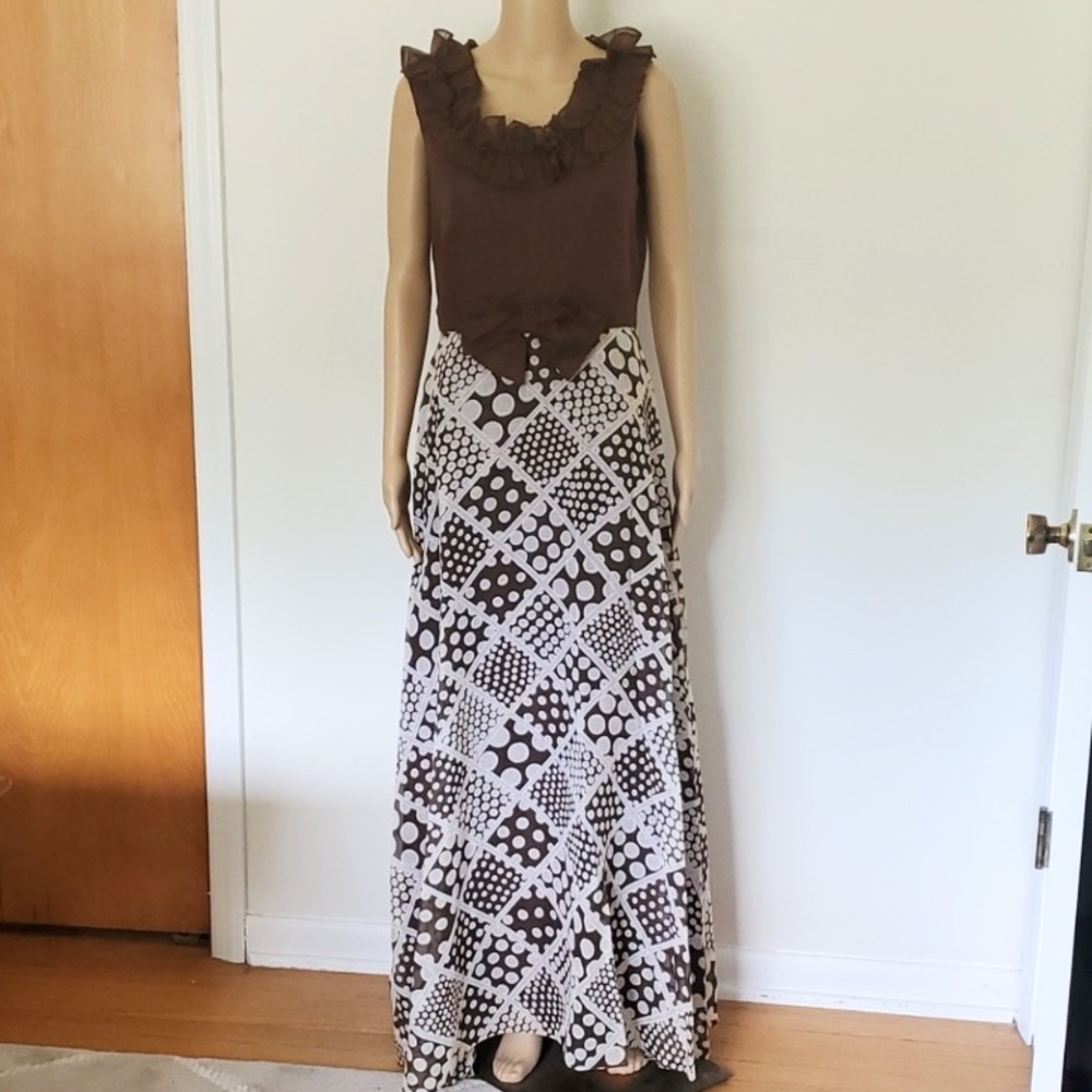 Vintage 70s Miss Elliette California Hostess Dress